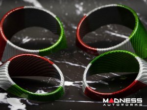 Alfa Romeo Giulia Interior Air Vent Trim Kit - Carbon Fiber - Front + Rear - set of 4 - Italian Theme Alfa Romeo Giulia Interior Air Vent Trim Kit - Carbon Fiber - Front + Rear - set of 4 - Italian Theme